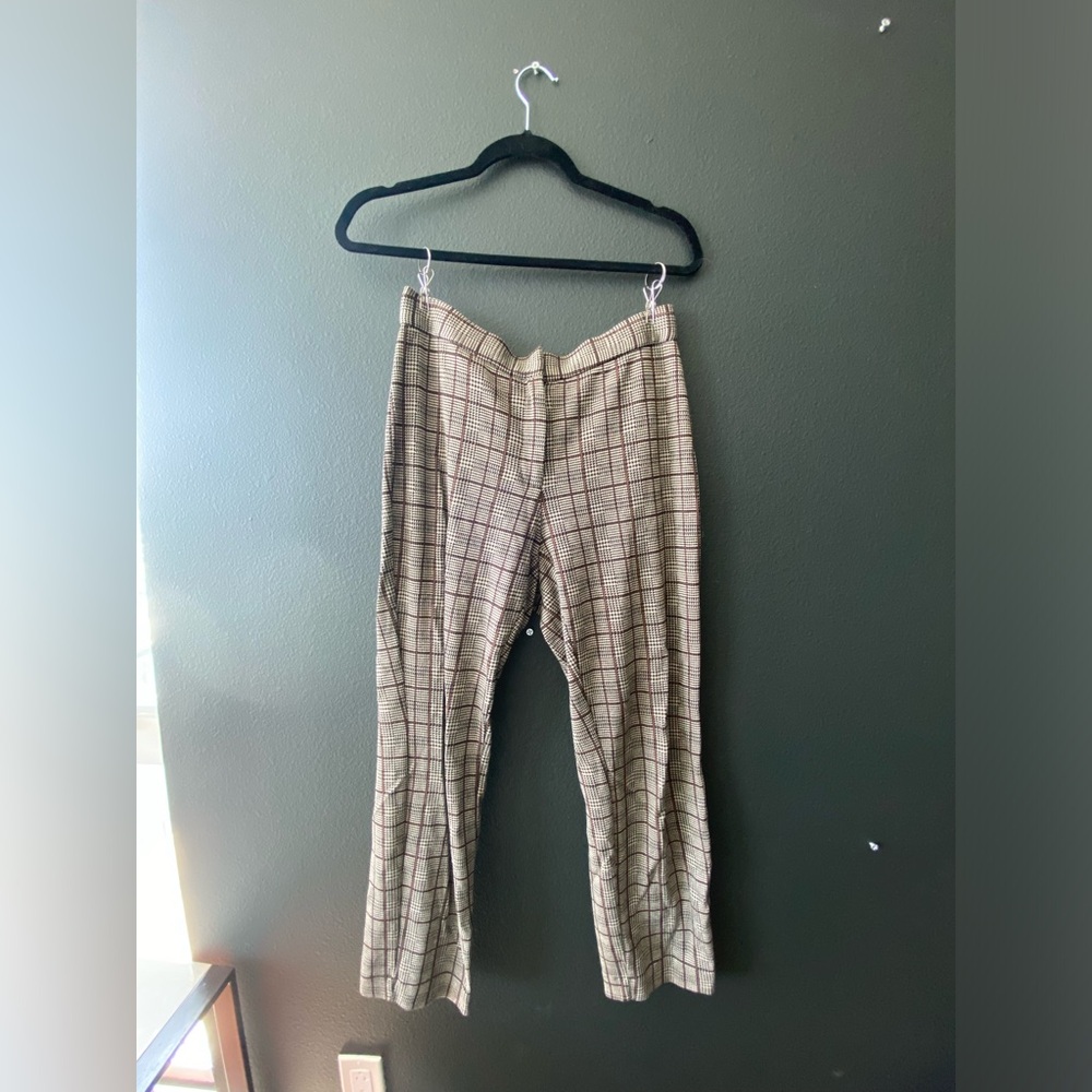 Nordstrom Rack Brown Plaid Trousers
